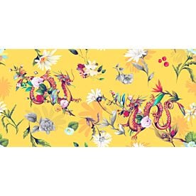 Vintage Chinese Dragon and Chamomile 0685 Wallpaper Wall Mural