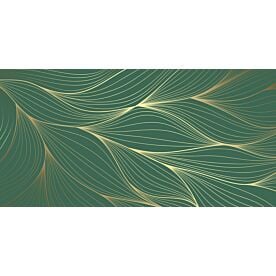 Green and Gold Palm Lines 0315 Wallpaper Wall Mural