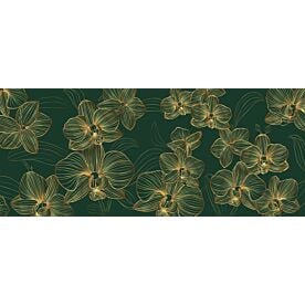 Golden Orchid on Green Wallpaper 5073 Wallpaper Wall Mural