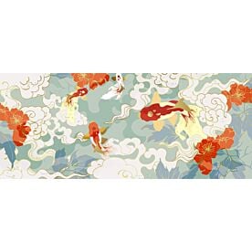 Colorful Abstract Koi 9953 Wallpaper Wall Mural