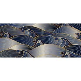 Black and Blue Wave Lines 4197 Wallpaper Wall Mural