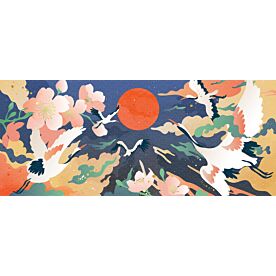 Cranes and Cherry Blossoms 4111 Wallpaper Wall Mural