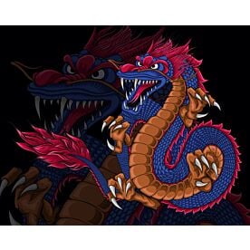 Colorful Dragon Portrait 1998 Wallpaper Wall Mural