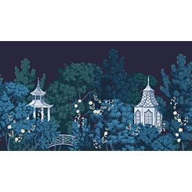 Park Pagodas at Night 7963 Wallpaper Wall Mural