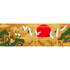 Japanese Cranes and Pines 0724 Wallpaper Wall Mural