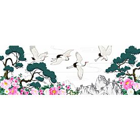 Japanese Cranes and Pines 0887 Wallpaper Wall Mural