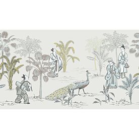 Vintage Farmers and Peacock 2449 Wallpaper Wall Mural