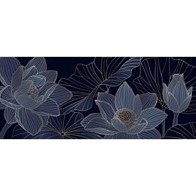 Blue Lotus in Gold 1410 Wallpaper Wall Mural