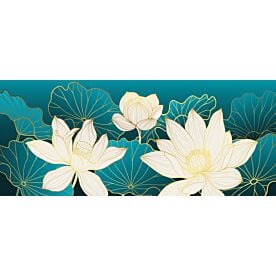 Blooming Gold Lotus 1457 Wallpaper Wall Mural