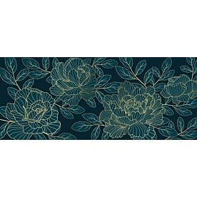 Gold Green Rose Outlines 3559 Wallpaper Wall Mural