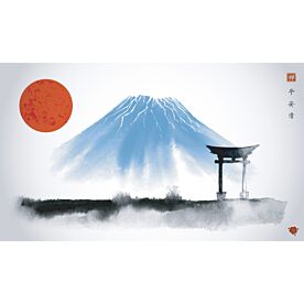 Japan Fujiyama and Red Sun 8156 Wallpaper Wall Mural