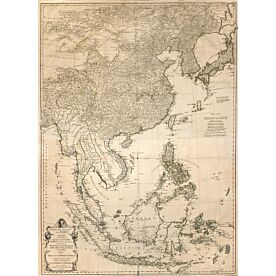 Vintage Map of Asia and China Wallpaper Wall Mural