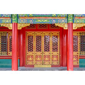 Chinese Gateway Doors in Beijing Wallpaper Wall Mural