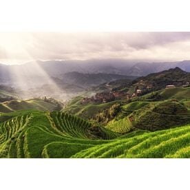 Longji Rice Terrace Guilin Guangxi China Wallpaper Wall Mural