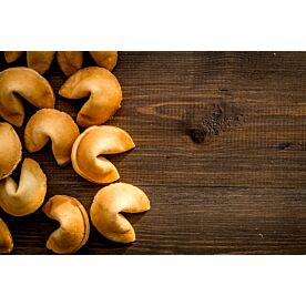 Fortune Cookie on Wood Wallpaper Wall Mural