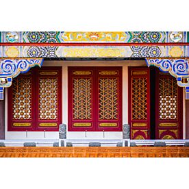 Traditional Chinese Door and Windows Wallpaper Wall Mural