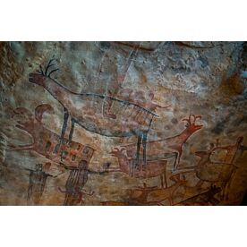 Ancient Mexican Cave Painting 0301 Wallpaper Wall Mural