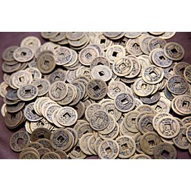 Vintage Chinese Coins Wallpaper Wall Mural