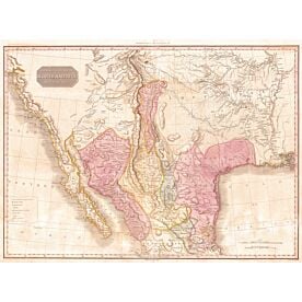 1818 Pinkerton Map of Southwest and Mexico Wallpaper Wall Mural