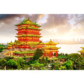 Nanchang China Skyline Pagoda Wallpaper Wall Mural