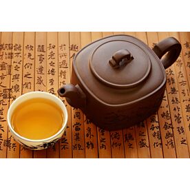 Chinese Tea on Bamboo Wallpaper Wall Mural