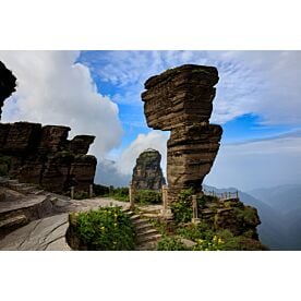 Mushroom Stone Mount Fangjing Guizhou Wallpaper Wall Mural