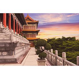 Chinese Temple Promenade Wallpaper Wall Mural