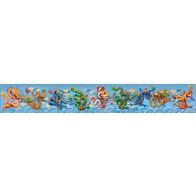 Nine Temple Dragons Wallpaper Wall Mural