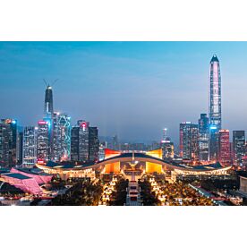 Shenzhen Skyline at Night Wallpaper Wall Mural