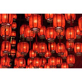 Red Chinese Lanterns 5662 Wallpaper Wall Mural