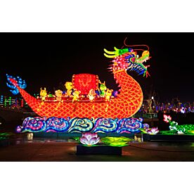 Chinese Dragon Boat Lantern 6169 Wallpaper Wall Mural