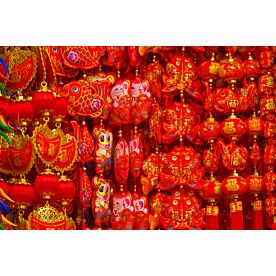 Tianhou Palace Lanterns Tianjin Wallpaper Wall Mural