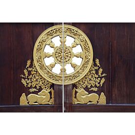 Gold Dragon Door Ornamentation Wallpaper Wall Mural