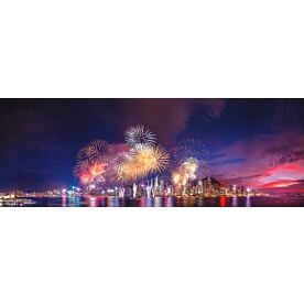 Victoria Harbor Hong Kong Fireworks 6084 Wallpaper Wall Mural