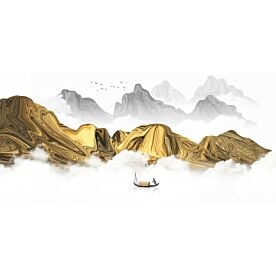 Modern Abstract Chinese Ink Wash Landscape 9353 Wallpaper Wall Mural