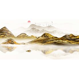 Modern Abstract Chinese Ink Wash Landscape 9954 Wallpaper Wall Mural