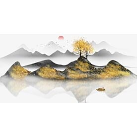 Modern Abstract Chinese Ink Wash Landscape 1312 Wallpaper Wall Mural