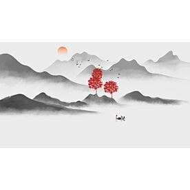 Chinese Landscape Ink Wash Painting 7796 Wallpaper Wall Mural