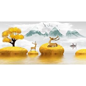 Modern Abstract Chinese Ink Wash Landscape 6419 Wallpaper Wall Mural