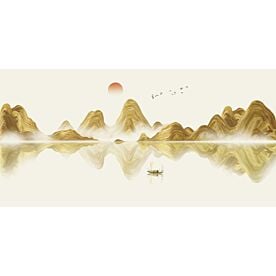 Modern Abstract Chinese Ink Wash Landscape 8956 Wallpaper Wall Mural