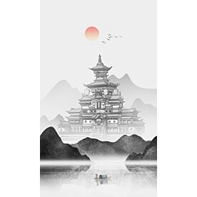 Modern Abstract Chinese Ink Wash Landscape 4947 Wallpaper Wall Mural