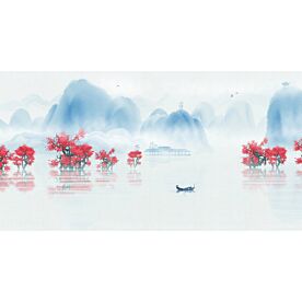 Modern Abstract Chinese Ink Wash Landscape 6824 Wallpaper Wall Mural