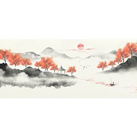 Modern Abstract Chinese Ink Wash Landscape 3263 Wallpaper Wall Mural