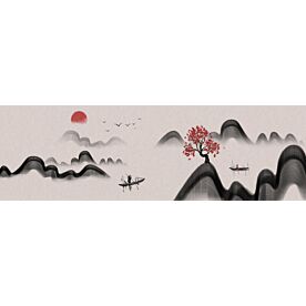 Modern Abstract Chinese Ink Wash Landscape 3859 Wallpaper Wall Mural