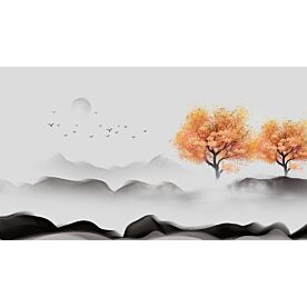 Modern Ink Wash Landscape 4497 Wallpaper Wall Mural