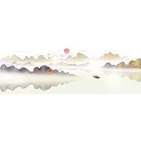 Modern Abstract Chinese Ink Wash Landscape 4509 Wallpaper Wall Mural