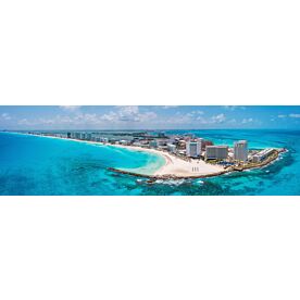 Cancun Beach Panorama 7424 Wallpaper Wall Mural