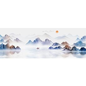 Modern Abstract Chinese Ink Wash Landscape 1190 Wallpaper Wall Mural