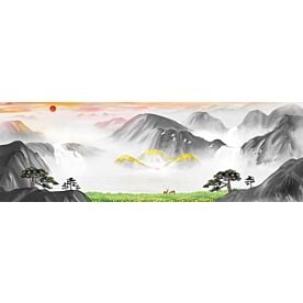 Modern Ink Wash Landscape 2648 Wallpaper Wall Mural