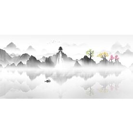 Modern Abstract Chinese Ink Wash Landscape 3820 Wallpaper Wall Mural